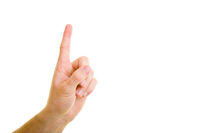 erhobener Zeigefinger