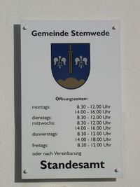 Schild Standesamt