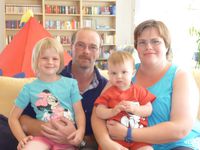 Frank Heitmeyer mit Miriam und Karin Heitmeyer mit Lars