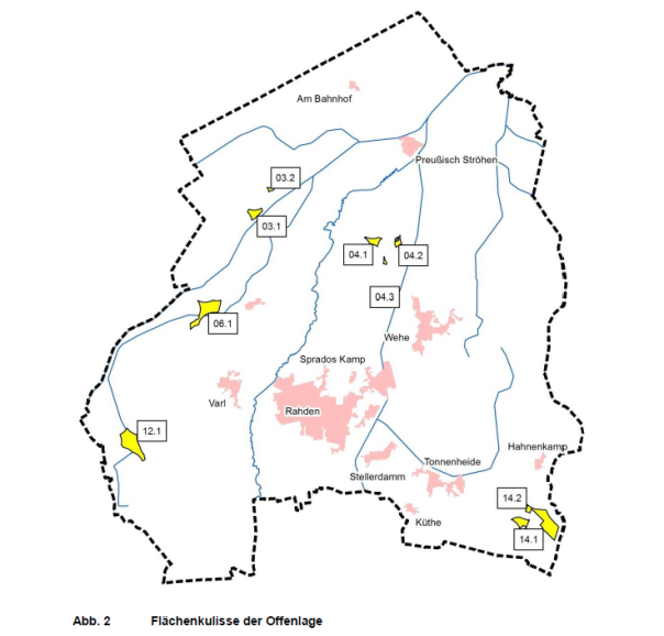 Fl&auml;chenkulisse Windkraft zur Offenlage