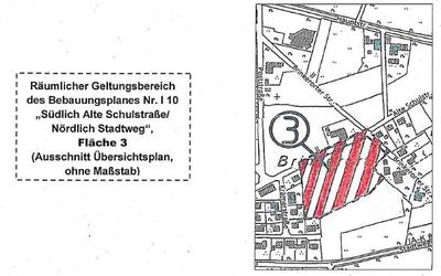 Aufstellung des Bebauungsplanes Nr. I 10