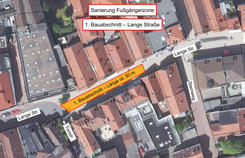 �bersichtsplan 1. Bauabschnitt zur Sanierung der Fu�g�ngerzone