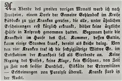Auszug aus: Immanuel Herzberg, Mein Rendez-vous mit der Cholera in Frotheim