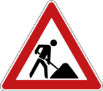 Schild Baustelle