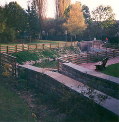 Der offengelegte Stadtgraben (Ronceva), 1989