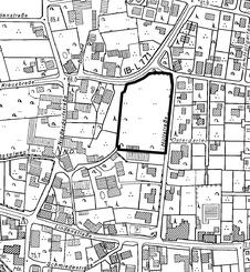 Kartenausschnitt 2. �nderung des Bebauungsplanes Nr. G 28 �S�dlich Kreuzbrede/Westlich H�llstra�e�