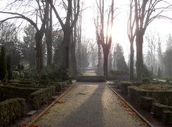Lindenallee mit Brunnengalerie auf dem L�bbecker Friedhof