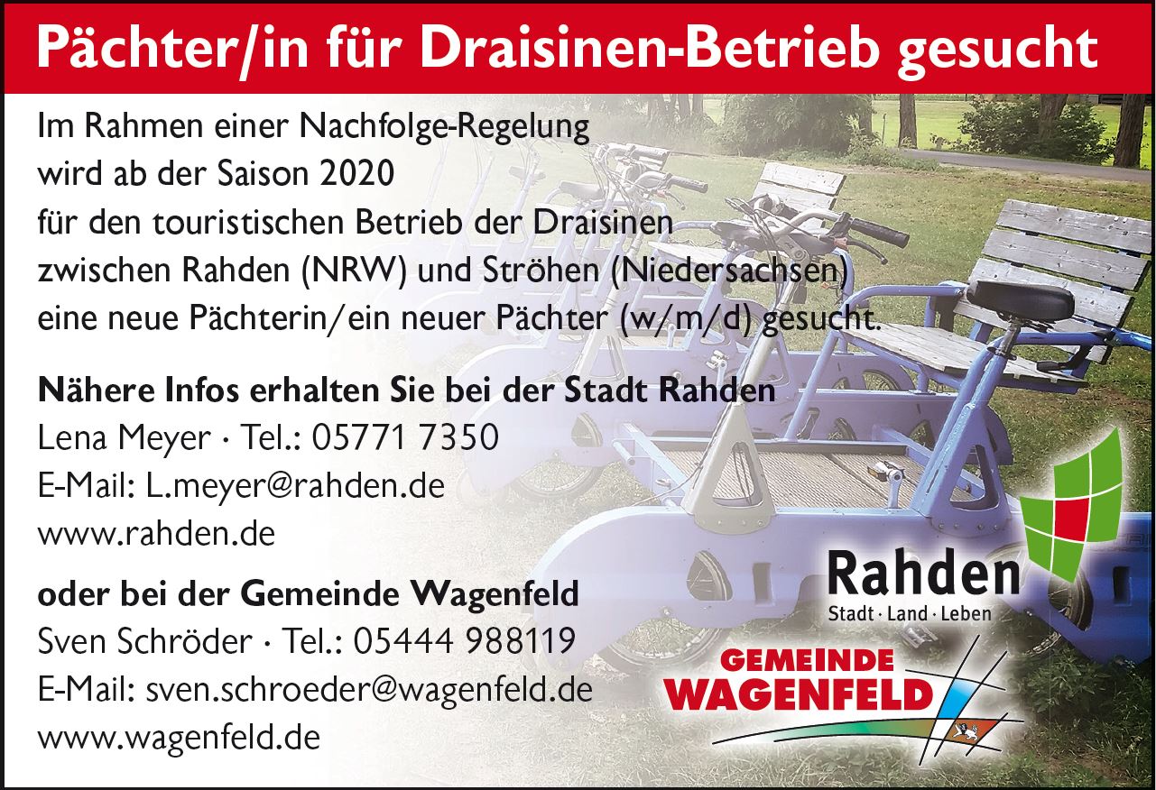 Anzeige Draisinen