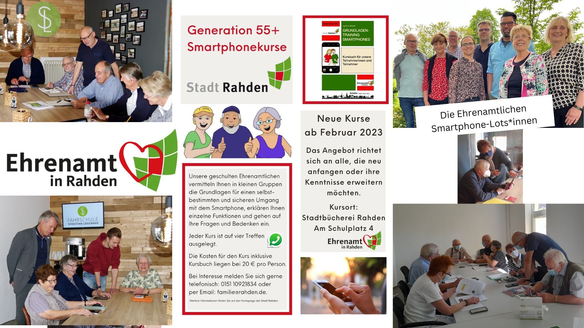 Smartphonekurse Flyer mit Bildern