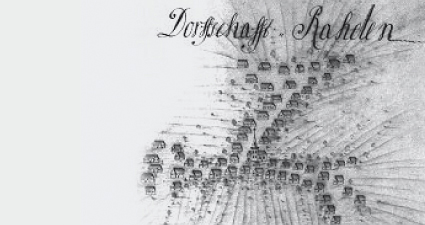 Dorfschaft Rahden, Ansicht von 1738