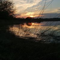 Bild vergr��ern: Fangmeier, Helmut, Sonnenuntergang �ber dem Teich