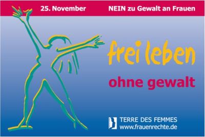 25. November frei leben ohne gewalt Banner