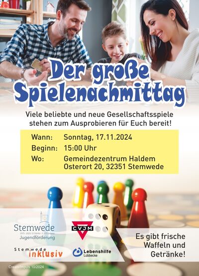 Spielenachmittag in Haldem