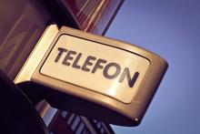 Schild Telefon