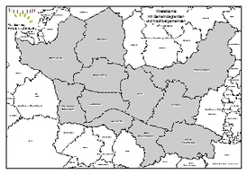 Kreiskarte mit Gemeindegrenzen