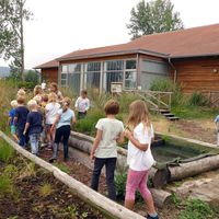 Der Moorgarten am Moorhus (Foto NABU Besucherzentrum Moorhus)
