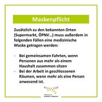 Regeln - Maskenpflicht