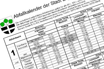 Abfallkalender Bild