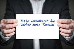 Bitte vereinbaren Sie einen Termin