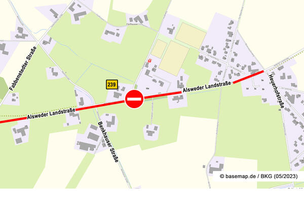 Kartenausschnitt_Sperrung Alsweder Landstr.