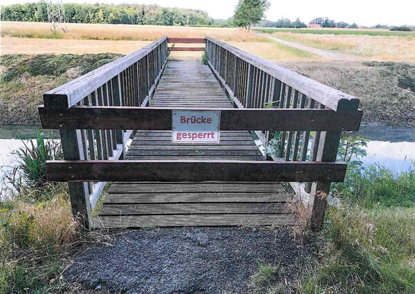 Holzbr�cke s�dlich Kleinsteller Weg