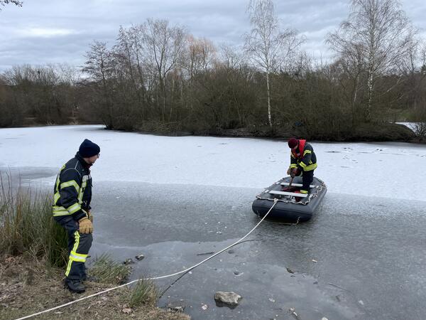 Feuerwehreinsatz am Gabelweiher