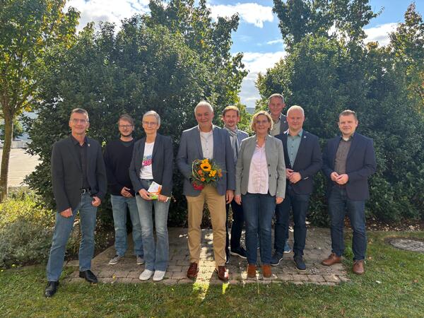 Fototermin zur Verabschiedung in den Ruhestand