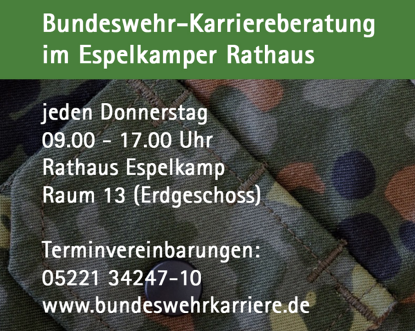 Bundeswehr-Karriereberatung im Espelkamper Rathaus