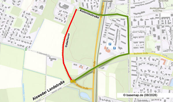 Sperrung der Gabelhorst bis Ende Oktober 2026