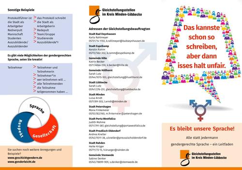 Gendergerechte Sprache Flyerbild