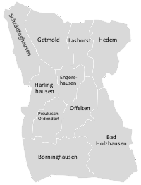 Preu&szlig;isch Oldendorfer Stadtteile
