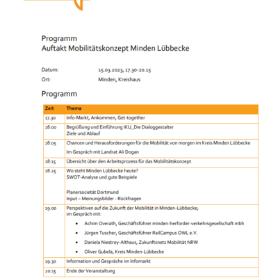 Programm Kreis