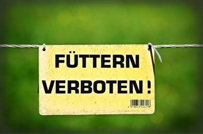 F�ttern verboten