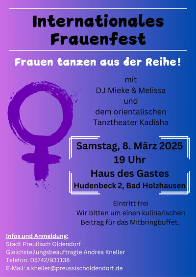 Plakat des Internationalen Frauenfestes 2025