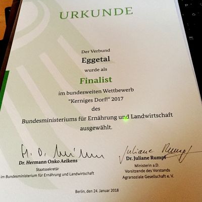 Urkunde Verbund Eggetal