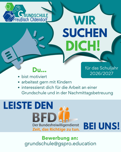 Flyer zum Bundesfreiwilligendienst