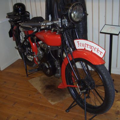 Feuerwehr-Meldekrad der Marke DKW von 1928