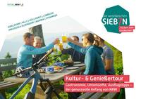Zusehen ist das Titelbild des Flyers Kultur -& Genie�ertour.