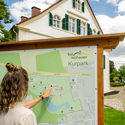 �bersichtskarte im Kurpark