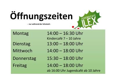 7-Die neuen �fnungszeiten des Jugendcafes