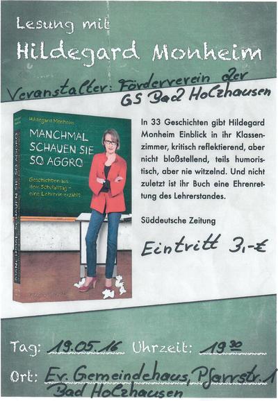 Lesung  Geschichten aus dem Schulalltag
