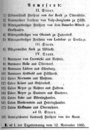 Protokoll Versammlung Kreisst�nde, 1865