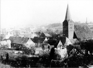 Stumpf der ehemaligen Windm&uuml;hle Weingarten um 1900