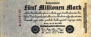 Notgeld F&uuml;nf Millionen Mark