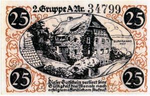Notgeld 25 Pfennig Burgmannshof