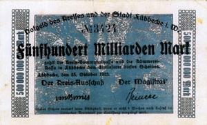 Notgeld F�nfhundert Milliarden Mark