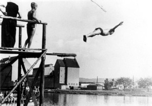 Badeanstalt am Mittellandkanal um 1950