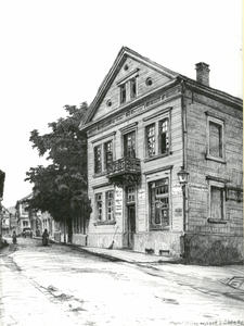 Zeichnung des Hofgut von Carl Stille am G&auml;nsemarkt 1919