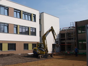 Hauptschule_Bauarbeiten Eingang