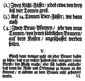 Aus der Brauordnung vom 24. Mai 1717
